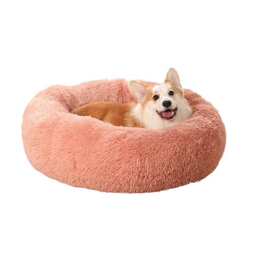 LINGXIYA Flauschig Plüsch Hundesofa Katzenkissen, rutschfest Hundematte, Tierbett für Kleine Mittelgroße und Große Hunde Katzen und Andere Haustiere, Waschbares Hundekörbchen (100cm,Rosa) von LINGXIYA