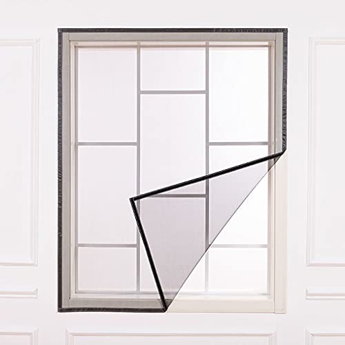 LINGXIYA Fliegengitter-Schutz für Fenster, universelles Katzensicherheitsnetz mit selbstklebendem Klebeband, halbtransparentes Netz, DIY-Fenstergröße von LINGXIYA