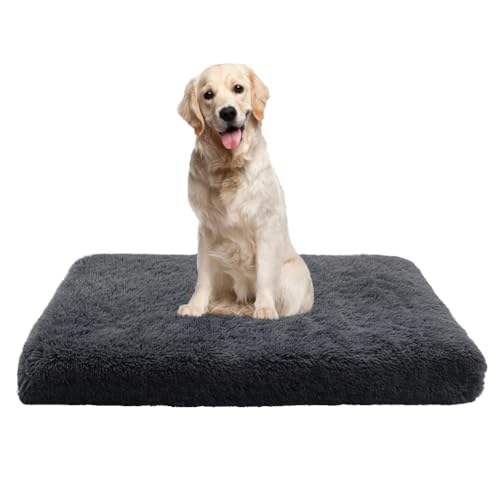 LINGXIYA Langer Plüsch Hundekissen, Beruhigende Flauschige Anti-Angst Hundebetten, Komfortable Atmungsaktiv Haustierbett, Waschbar, Hundematratze mit rutschfeste Unterseite LINGXIYA Langer Plüsch Hundekissen, Beruhigende Flauschige Anti-Angst Hundebetten, Komfortable Atmungsaktiv Haustierbett, Waschbar, Hundematratze mit rutschfeste Unterseite von LINGXIYA