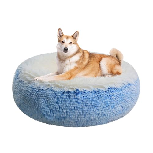 LINGXIYA Langer Plüsch Hundekissen, Rund Donut Haustierbett, Hundekorb, Katzenkorb mit Rutschfesten Partikeln, Waschbar, Flauschiges Hundebett für Mittelgroße & Kleine Hunde LINGXIYA Langer Plüsch Hundekissen, Rund Donut Haustierbett, Hundekorb, Katzenkorb mit Rutschfesten Partikeln, Waschbar, Flauschiges Hundebett für Mittelgroße & Kleine Hunde von LINGXIYA