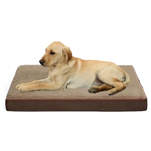 LINGXIYA Orthopädisches Hundebett, Hundematratze mit Abnehmbarem Deckel, Rutschfestem Waschbar Hundebetten, Hundekissen aus Plüsch für Kleine, Mittelgroße & Große Hunde, Katzen (112 * 81 * 7.5CM) LINGXIYA Orthopädisches Hundebett, Hundematratze mit Abnehmbarem Deckel, Rutschfestem Waschbar Hundebetten, Hundekissen aus Plüsch für Kleine, Mittelgroße & Große Hunde, Katzen (112 * 81 * 7.5CM) von LINGXIYA