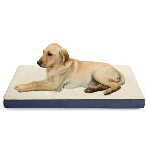 LINGXIYA Orthopädisches Hundebett, Hundematratze mit Abnehmbarem Deckel, Rutschfestem Waschbar Hundebetten, Hundekissen aus Plüsch für Kleine, Mittelgroße & Große Hunde, Katzen (112 * 81 * 7.5CM) LINGXIYA Orthopädisches Hundebett, Hundematratze mit Abnehmbarem Deckel, Rutschfestem Waschbar Hundebetten, Hundekissen aus Plüsch für Kleine, Mittelgroße & Große Hunde, Katzen (112 * 81 * 7.5CM) von LINGXIYA