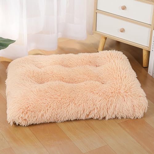 LINGXIYA Plüsch Flauschig Hundebett, Orthopädisches Hundebett, Anti-Rutsch Hundekissen, Flauschig Kuscheliges Hundebett Katzenbett, Waschbare Multifunktional Hundekistenmatratze von LINGXIYA
