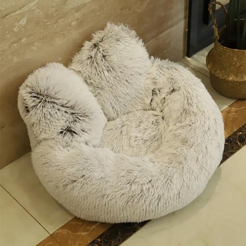 LINGXIYA Plüsch Hundebett, Anti-Angst Bequeme Katzenbett, Waschbar rutschfest Hundekissen, Donut-Kuschelnest mit Niedliche Kaninchenohrformen, Flauschig Hundebett für Kleine Hunde, 40cm LINGXIYA Plüsch Hundebett, Anti-Angst Bequeme Katzenbett, Waschbar rutschfest Hundekissen, Donut-Kuschelnest mit Niedliche Kaninchenohrformen, Flauschig Hundebett für Kleine Hunde, 40cm von LINGXIYA