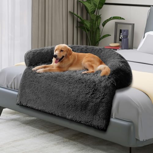 LINGXIYA Plüsch Hundematte, Atmungsaktive Katzenbett, Haustierbett mit Schaumstoff-Nackenrolle, Rutschfester Unterseite, Beruhigende Hundebettmatte für Große, Mittelgroße und Kleine Hunde, Schwarz LINGXIYA Plüsch Hundematte, Atmungsaktive Katzenbett, Haustierbett mit Schaumstoff-Nackenrolle, Rutschfester Unterseite, Beruhigende Hundebettmatte für Große, Mittelgroße und Kleine Hunde, Schwarz von LINGXIYA