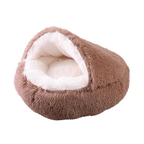 LINGXIYA Plüsch Kunstfell Nest, Warmes, Gemütliches, Weiches Plüsch-Haustierbett, Halb Geschlossener Hundesofa, Donut Katzenbett, Haustierbett mit Rutschfester Unterseite, Hundekorb LINGXIYA Plüsch Kunstfell Nest, Warmes, Gemütliches, Weiches Plüsch-Haustierbett, Halb Geschlossener Hundesofa, Donut Katzenbett, Haustierbett mit Rutschfester Unterseite, Hundekorb von LINGXIYA