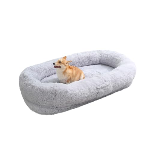 LINGXIYA Rund Kuscheliges Hundekissen, Warme Bequeme Hundekörbchen, Abziehbar Waschbar Hundesofa, Ultra Weicher Plüsch Haustierbett für Kleine, Mittelgroße und Große Hunde, Katzen, 90X65X20CM LINGXIYA Rund Kuscheliges Hundekissen, Warme Bequeme Hundekörbchen, Abziehbar Waschbar Hundesofa, Ultra Weicher Plüsch Haustierbett für Kleine, Mittelgroße und Große Hunde, Katzen, 90X65X20CM von LINGXIYA
