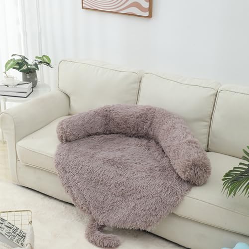LINGXIYA Sofa Hundebett, Hundematte aus Plüsch, Hundedecke mit Schaumstoff-Nackenrolle, Rutschfester, Hundekissen Waschbar, Couchkissen für Kleine und Mittelgroße Hunde LINGXIYA Sofa Hundebett, Hundematte aus Plüsch, Hundedecke mit Schaumstoff-Nackenrolle, Rutschfester, Hundekissen Waschbar, Couchkissen für Kleine und Mittelgroße Hunde von LINGXIYA