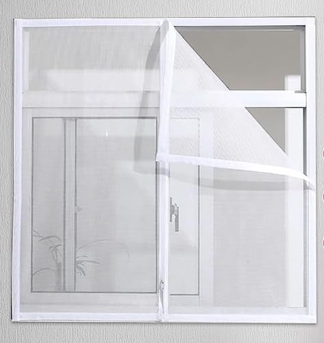 LINGXIYA Universal-Fensternetz für Katzenschutz mit Reißverschluss, halbtransparente Vögel Katze Fenster Mesh Bildschirm, Fliegengitter, Anti-Moskito-Insekten-Fensternetz von LINGXIYA