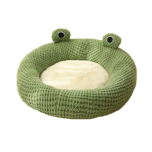LINGXIYA Weiches Flauschig Plüsch Hundekorb, Froschförmiges Donut-Katzennest, Bequem Warmes Haustierbett, Rutschfester Unterseite, Haustierkorb für Katzen Kätzchen Hund Kaninchen LINGXIYA Weiches Flauschig Plüsch Hundekorb, Froschförmiges Donut-Katzennest, Bequem Warmes Haustierbett, Rutschfester Unterseite, Haustierkorb für Katzen Kätzchen Hund Kaninchen von LINGXIYA