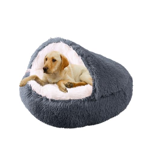 LINGXIYA rutschfest Waschbar Hundebetten, Weiches Plüsch Hundekorb, Hundekissen Waschbar, Donut Katzenbett, Rund Halb Geschlossener Haustierbett für Kleine und Hunde LINGXIYA rutschfest Waschbar Hundebetten, Weiches Plüsch Hundekorb, Hundekissen Waschbar, Donut Katzenbett, Rund Halb Geschlossener Haustierbett für Kleine und Hunde von LINGXIYA