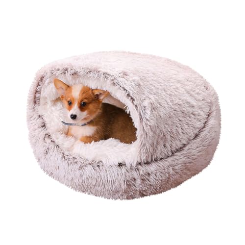LINGXIYA rutschfest Waschbar Hundebetten, Weiches Plüsch Hundekorb, Hundekissen Waschbar, Donut Katzenbett, Rund Halb Geschlossener Haustierbett für Kleine und Hunde LINGXIYA rutschfest Waschbar Hundebetten, Weiches Plüsch Hundekorb, Hundekissen Waschbar, Donut Katzenbett, Rund Halb Geschlossener Haustierbett für Kleine und Hunde von LINGXIYA