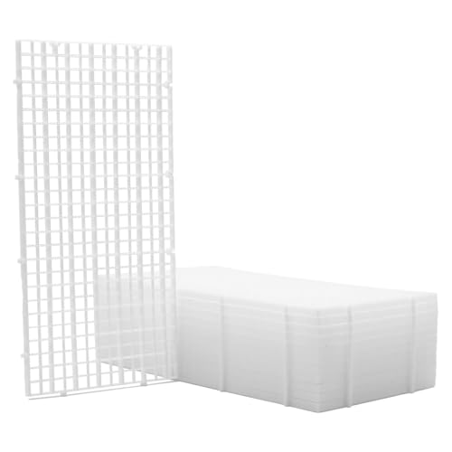 LINLAN 12 Stück 15X30CM Aquariumgitter aus Kunststoff, Aquarium Trennwand, Aquariumteiler für Isolation, DIY-Filtration und Aquascaping (Weiß-ohne Zubehör) von LINLAN