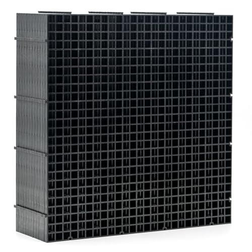 LINLAN 12 Stück 30X30CM Aquariumgitter aus Kunststoff, Aquarium Trennwand, Aquariumteiler für Isolation, DIY-Filtration und Aquascaping (Schwarz-ohne Zubehör) von LINLAN