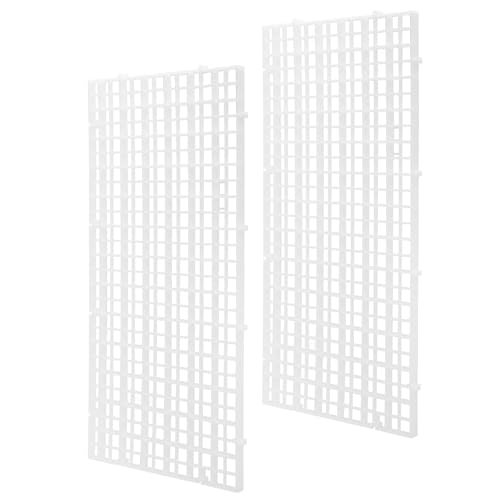 LINLAN 2 Stück 15x30cm Kunststoffgitter-Aquarium, Aquarium-Trennwand, Aquariumteiler für Bodenschutz und Aquascaping-Unterstützung (Weiß-ohne Zubehör) von LINLAN