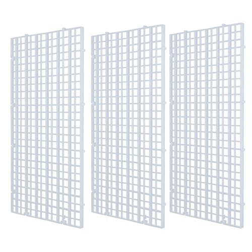 LINLAN 3 Stück 15X30CM Aquariumgitter aus Kunststoff, Aquarium Trennwand, Aquariumteiler für Isolation, DIY-Filtration und Aquascaping (Weiß-ohne Zubehör) von LINLAN