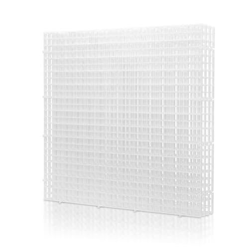 LINLAN 4 Stück 30x30cm Kunststoffgitter-Aquarium, Aquarium-Trennwand, Aquariumteiler für Bodenschutz und Aquascaping-Unterstützung (Weiß-ohne Zubehör) von LINLAN