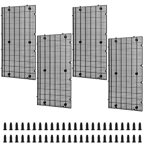 LINLAN 4Pcs Hochdichte Aquarium-Gitterplatte mit 24 Halterungen, Aquarien-Trennwand & Gitterplatte für DIY-Filterung, Bodenschutz im Aquascaping von LINLAN