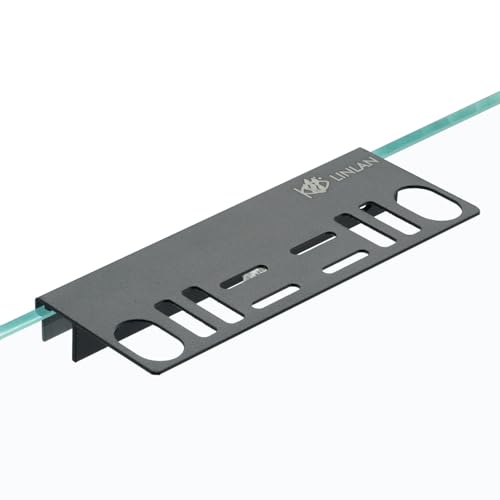 LINLAN Aluminium-Aquarium Werkzeughalter – Organizer für randlose Aquarien, Pflegewerkzeuge, Pinzetten, Zangen, Wasserpflanzen-Zubehör & Aquarienbedarf（Schwarz） von LINLAN
