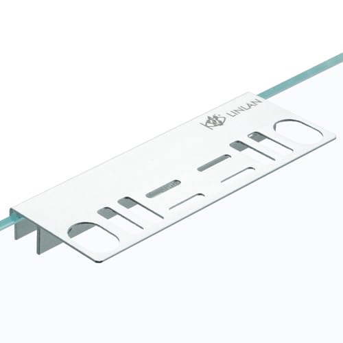 LINLAN Aluminium-Aquarium Werkzeughalter – Organizer für randlose Aquarien, Pflegewerkzeuge, Pinzetten, Zangen, Wasserpflanzen-Zubehör & Aquarienbedarf（Silber） von LINLAN