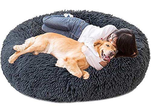 LINRUI Memory Foam XL Hundesofa Orthopädisches für Grosse Mittlere Hunde Hundekissen Waschbar Oval Hoch Hundebett Antistress Flauschiges Rund Kuschelig Hundehöhle XXL Donut Dunkelgrau LINRUI Memory Foam XL Hundesofa Orthopädisches für Grosse Mittlere Hunde Hundekissen Waschbar Oval Hoch Hundebett Antistress Flauschiges Rund Kuschelig Hundehöhle XXL Donut Dunkelgrau von Ewbob