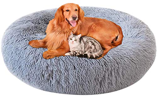 LINRUI XL Hoch Hundesofa Orthopädisch Antistress Waschbar Rund Hundebett für Große Grosse Mittelgroße Hunde XL Oval Donut Labrador Hundehöhle Kuschelig Hundekissen Memory Foam Grau LINRUI XL Hoch Hundesofa Orthopädisch Antistress Waschbar Rund Hundebett für Große Grosse Mittelgroße Hunde XL Oval Donut Labrador Hundehöhle Kuschelig Hundekissen Memory Foam Grau von LINRUI