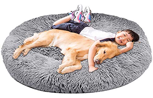 XXL Hundebett Orthopädisch Waschbar Rund Haustierbett für Große Grosse Mittelgroße Hunde XL Hundesofa Antistress Waschbar Kuschelig Hundekissen Memory Foam Hoch Oval Donut Labrador Hundehöhle Grau XXL Hundebett Orthopädisch Waschbar Rund Haustierbett für Große Grosse Mittelgroße Hunde XL Hundesofa Antistress Waschbar Kuschelig Hundekissen Memory Foam Hoch Oval Donut Labrador Hundehöhle Grau von Ewbob