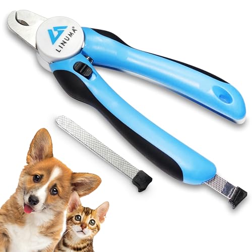 LINUMA® Krallenschere für Hunde und Katzen, Nagelschere, Nagelfräser, Nagelknipser, Nagelfeile, Schere, Hund, Katze, Katzen, Hundezubehör, Krallenschleifer für Hunde, Clipper, Dog, Katzen Zubehör von LINUMA