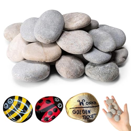 40 Stück Steine zum Bemalen 1-3cm Malsteine Kies Dekosteine Naturstein Gemalter Kieselsteine, Glatte Kieselsteine zum Bemalen Natürliche Flusssteine Strand Kiesel für Kunst Handwerk Dekoration 40 Stück Steine zum Bemalen 1-3cm Malsteine Kies Dekosteine Naturstein Gemalter Kieselsteine, Glatte Kieselsteine zum Bemalen Natürliche Flusssteine Strand Kiesel für Kunst Handwerk Dekoration von LINYIJOY