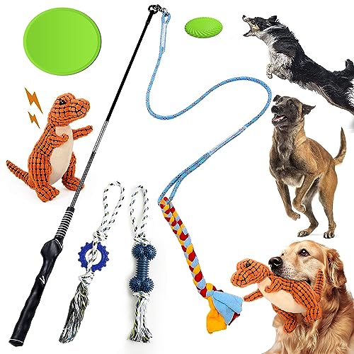 LIODUX Flirtstange für Hunde, Jagd, Tauziehen, langlebiger Teaser-Stick mit Fleeceseil, Köder für Outdoor-Training, interaktives Hundespielzeug für kleine, mittelgroße und große Hunde (blau/rot, LIODUX Flirtstange für Hunde, Jagd, Tauziehen, langlebiger Teaser-Stick mit Fleeceseil, Köder für Outdoor-Training, interaktives Hundespielzeug für kleine, mittelgroße und große Hunde (blau/rot, von LIODUX