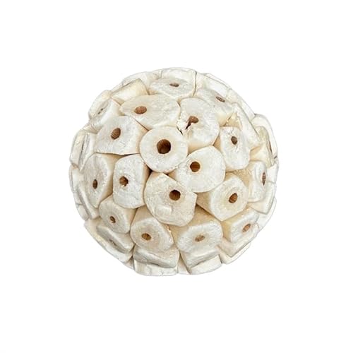LIOEUE Papageienball aus natürlichem Reispapier, 6 cm, Kauball für Hamster, Weiß LIOEUE Papageienball aus natürlichem Reispapier, 6 cm, Kauball für Hamster, Weiß von LIOEUE