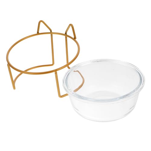 LIOOBO 1 Satz Katzen -Tintenfischschale Einzel Pflege drinnen erzogen Schüssel erhöht katzenfutter pet Supplies Haustierfutterschale Haustierfutterstation Katzen näpfe Katzennapf Glas von LIOOBO