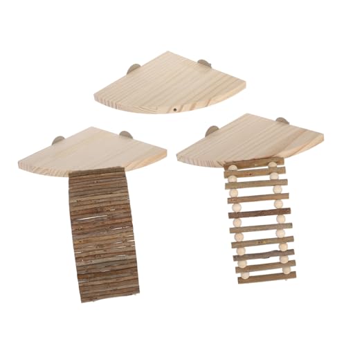 LIOOBO 1 Satz Kletterleiter für Hamsterkäfig Rustikale Spielzeuge Meerschweinchen und Anderen Kleintieren Teiliges aus Massivem Holz von LIOOBO