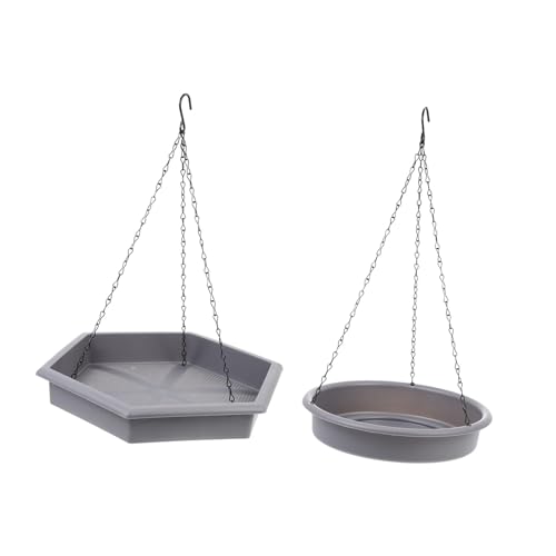 LIOOBO 1 Satz Vogelfütterer vogelhaus Bird House vogelzubehör für käfig Vogelfutterautomat Vogelhäuschen Vogelfutterspender Vogelfutterstation Tiernahrungshalter Haustierbedarf pp Grey von LIOOBO