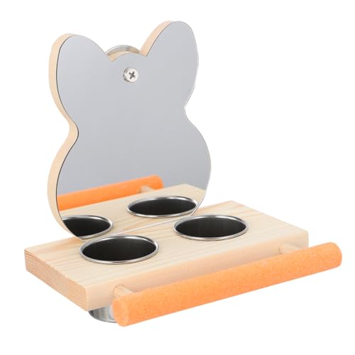 LIOOBO 1 Set Papageienspielzeug Wellensittich Futterspender Futterspender Untertasse Vogelspiegel Papageienschaukel Papageienfutter Und Wasserfutterspender Nymphensittich von LIOOBO