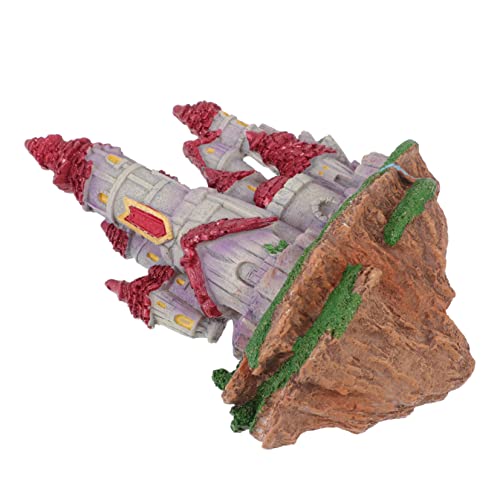 LIOOBO 1 Stück Aquarienverzierungen Tank Aquariumzubehör Dekorationen groß Panzer Form Aquarienlandschaft Unterwasserschmuck Schloss Aquarium Dekorative Ornamente für Aquarien Harz von LIOOBO