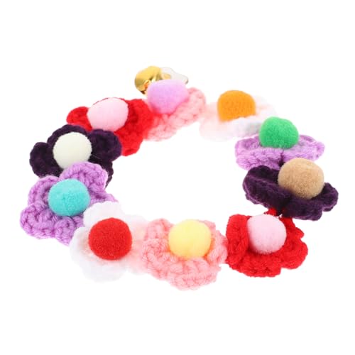 LIOOBO 1 Stück Blumenkragen Haustier Kostüm Urlaub züchten Körperpflege Weihnachtskatzenhalsband Katzenhalsband mit Schleife Katzenhalsbänder Hund gestrickter Kragen Garn Colorful LIOOBO 1 Stück Blumenkragen Haustier Kostüm Urlaub züchten Körperpflege Weihnachtskatzenhalsband Katzenhalsband mit Schleife Katzenhalsbänder Hund gestrickter Kragen Garn Colorful von LIOOBO
