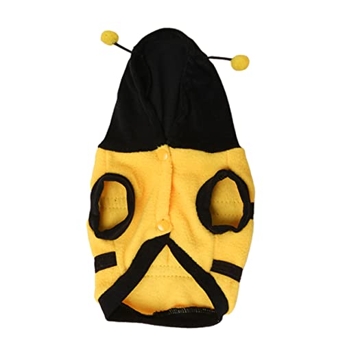 LIOOBO 1 Stück Haustierbiene verwandeltes Outfit Dame Biene Hundekostüm Kleidung Plüsch-Kapuzenjacke für Haustiere Wächter Pfote weihnachtsdeko Kostüm Haustier Welpen-Hoodies Vlies Gelb LIOOBO 1 Stück Haustierbiene verwandeltes Outfit Dame Biene Hundekostüm Kleidung Plüsch-Kapuzenjacke für Haustiere Wächter Pfote weihnachtsdeko Kostüm Haustier Welpen-Hoodies Vlies Gelb von LIOOBO
