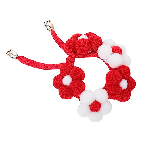 LIOOBO 1 Stück Haustierhalsband Weibliches Hundehalsband Mini Kragen Katzenhalsband Für Klein Schild Bestickt Netter Hundehalsband Haustier Hals Garn Rot von LIOOBO