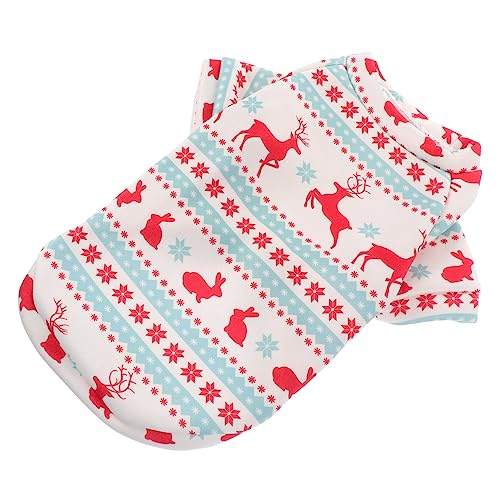 LIOOBO 1 Stück Hundekleidung Weihnachten Für Hunde Urlaub Welpenweste Welpen-Weihnachtspullover Haustier Kostüme Outfit Dackel Hundebekleidung Party Weiß Polyester-vlies LIOOBO 1 Stück Hundekleidung Weihnachten Für Hunde Urlaub Welpenweste Welpen-Weihnachtspullover Haustier Kostüme Outfit Dackel Hundebekleidung Party Weiß Polyester-vlies von LIOOBO