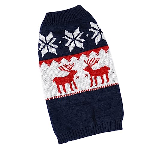 LIOOBO 1 Stück Kleidung Für Haustiere Haustier Wintermantel Weihnachtswelpenkostüm Weihnachtstierbedarf Marine Acryl LIOOBO 1 Stück Kleidung Für Haustiere Haustier Wintermantel Weihnachtswelpenkostüm Weihnachtstierbedarf Marine Acryl von LIOOBO