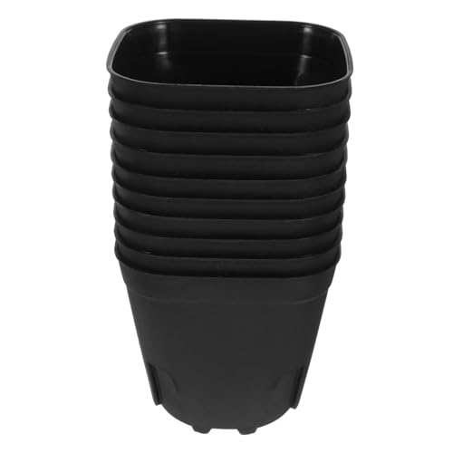 LIOOBO 10 Stück Plastiktöpfe Gärtnerei Topf Kinderzimmer Töpfe Gartenversorgung Drinnen Saftige Töpfe Kindergartentopf Pflanzkübel Aus Kunststoff Töpfe Für Pflanzen Black LIOOBO 10 Stück Plastiktöpfe Gärtnerei Topf Kinderzimmer Töpfe Gartenversorgung Drinnen Saftige Töpfe Kindergartentopf Pflanzkübel Aus Kunststoff Töpfe Für Pflanzen Black von LIOOBO