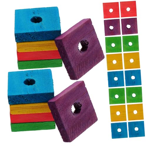 LIOOBO Papagei Kauspielzeug aus Holz 100 Stück Beißspielzeug für Vögel Zähneknirschen Spielzeug Sicheres Haustierspielzeug für Nymphensittiche Wellensittiche und Andere Kleine Vögel von LIOOBO