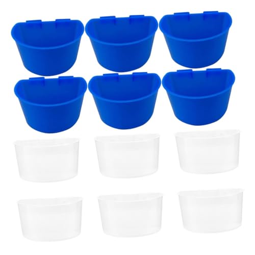 LIOOBO 12er-Box Vogel Sandbecher Futterspender Für Vögel Scoop Vogelfütterungsbecher Wasser Trinker Vogelfutterbecher Vogel Fütterer Klein Essen Vogelfütterer Hängend Vogeltränke Plastik von LIOOBO