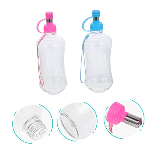 LIOOBO 2 STÜCK Auslaufsichere Tragbare Wasserflaschen für Hunde und Katzen mit Aufhängung für Reisen Wandern und Outdoor Aktivitäten Praktisch für Kleine Haustiere von LIOOBO