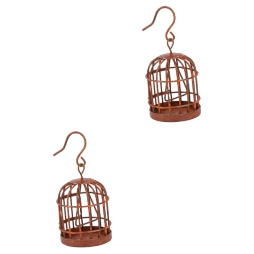 LIOOBO 2stücke Miniatur Vogelkäfig Für Garten Hängendes Mini Vogelkäfig Ornament Für Und -landschaftsdeko Braun LIOOBO 2stücke Miniatur Vogelkäfig Für Garten Hängendes Mini Vogelkäfig Ornament Für Und -landschaftsdeko Braun von LIOOBO