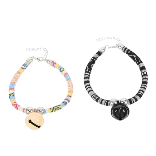 LIOOBO 2 Stück Festliches Katzenhalsband Kragen Halskette Welpe Haustier Glockenhalsband Für Katzen Hund Stichworte Katzenhalsbänder Groß Pfote Körperpflege Zubehör Nylon LIOOBO 2 Stück Festliches Katzenhalsband Kragen Halskette Welpe Haustier Glockenhalsband Für Katzen Hund Stichworte Katzenhalsbänder Groß Pfote Körperpflege Zubehör Nylon von LIOOBO