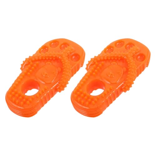 LIOOBO 2 Stück Gummispielzeug Schlappenform zur Zahnreinigung für Welpen Interaktives Kauspielzeug Zahngesundheit Orange LIOOBO 2 Stück Gummispielzeug Schlappenform zur Zahnreinigung für Welpen Interaktives Kauspielzeug Zahngesundheit Orange von LIOOBO