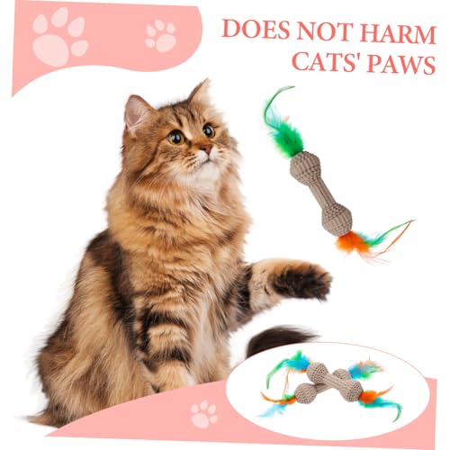 LIOOBO 2 Stück Katzenspielzeug Langlebigem Wellpappe Material Interaktives Kratz Beißspielzeug für Katzen Stimuliert Instinkte Sicher und Schonend für Krallen und Zähne für Indoor Katzen von LIOOBO