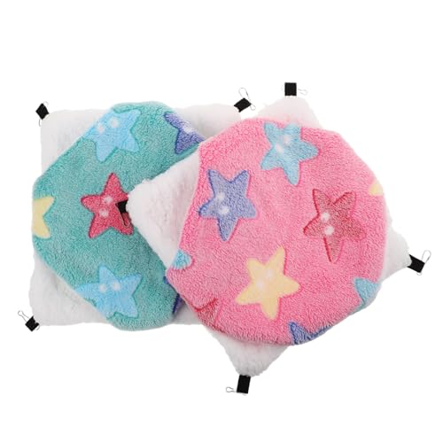 LIOOBO 2 Stück Kleintier Hängematte Hängematte für Frettchen Hamster und Meerschweinchen Strapazierfähig und Pflegeleicht für Käfige und Spielbereiche Sternenfarbe LIOOBO 2 Stück Kleintier Hängematte Hängematte für Frettchen Hamster und Meerschweinchen Strapazierfähig und Pflegeleicht für Käfige und Spielbereiche Sternenfarbe von LIOOBO